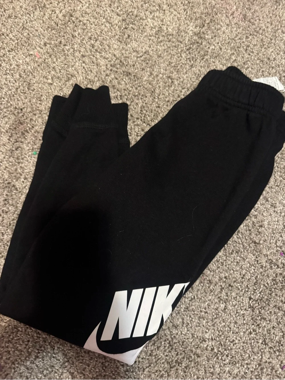Nike Black Jogger Pants with White Logo